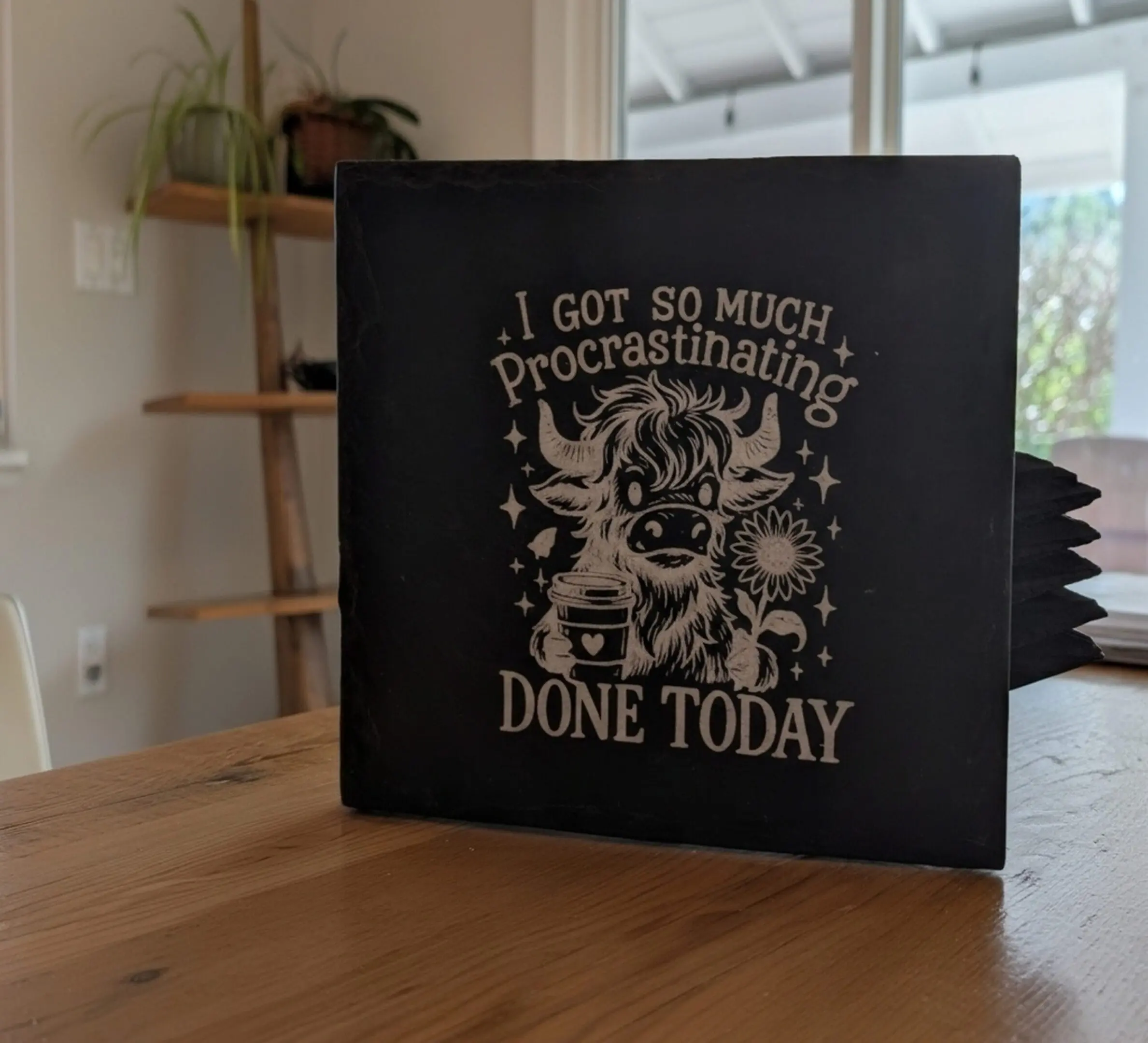 engraved slate Rock Coasters Square (6ea) - Image 2