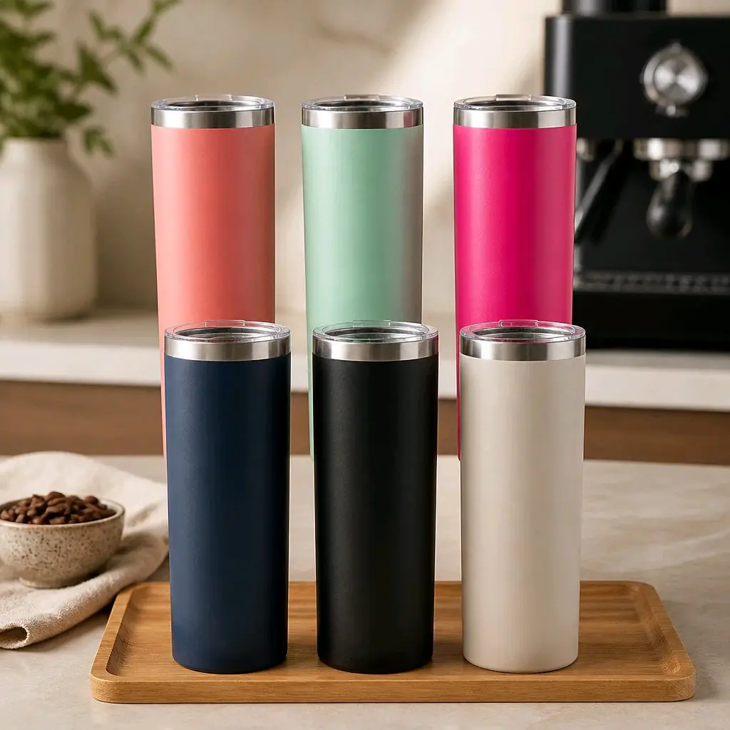 Personalized 20oz Skinny Tumbler w/lid &straw