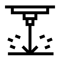 Silhouette of a woman holding a microphone.
