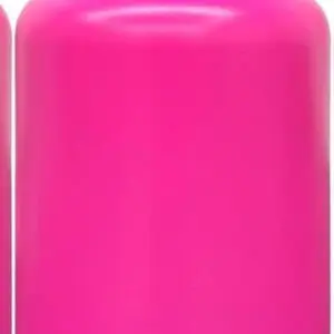 Close-up of a bright pink cylindrical object.