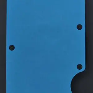 Blue anodized aluminum minimalist wallet card