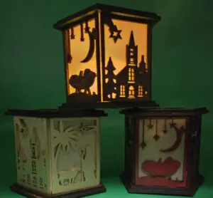 Holiday lantern w/ tea light