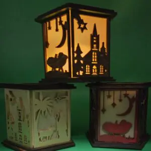 Holiday lantern w/ tea light
