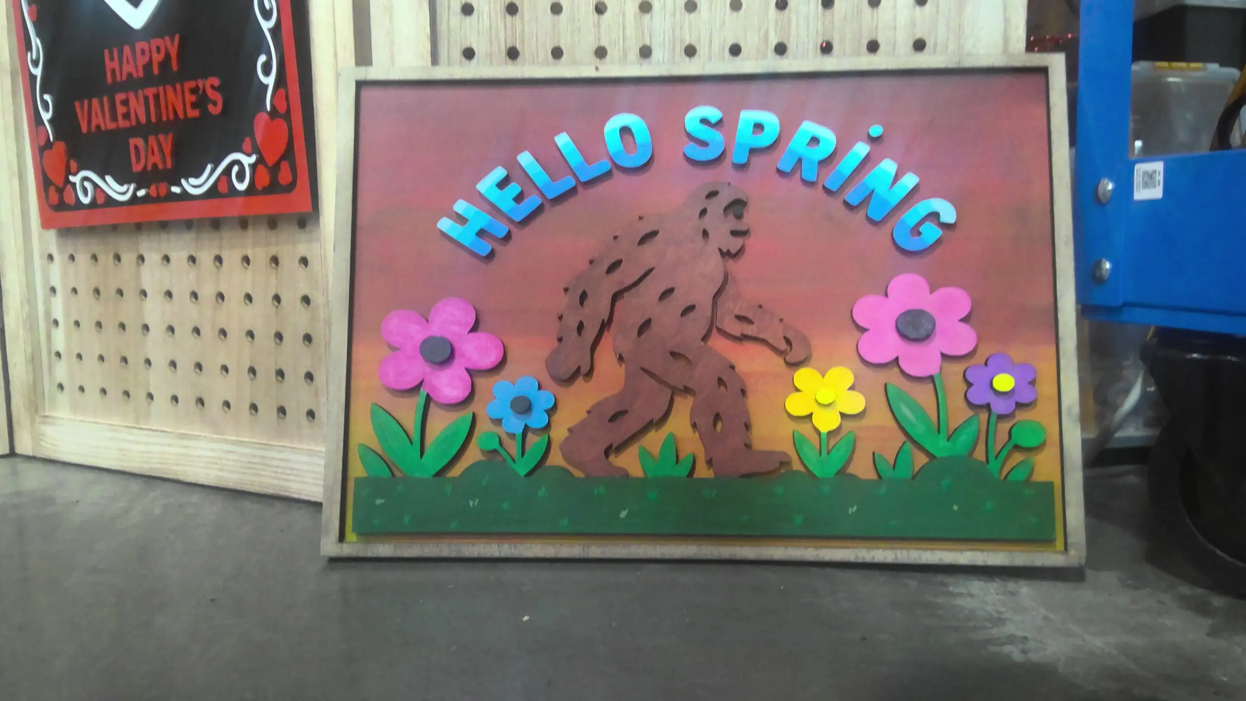 Bigfoot "Hello Spring" Door hanger - Image 2