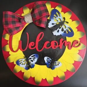 "Welcome" door hanger