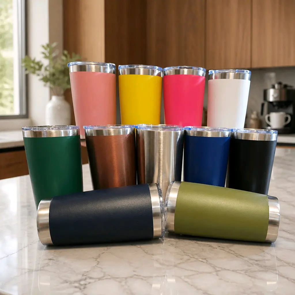 Personalized 20oz Travel Tumbler, w/ lid and straw