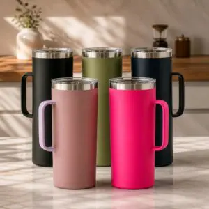 Personalized 20oz Skinny Tumbler with handle
