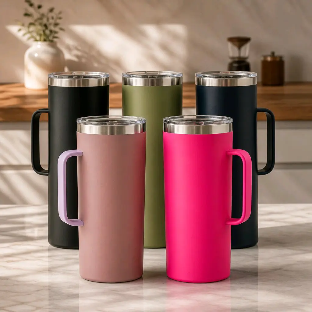 Personalized 20oz Skinny Tumbler with handle