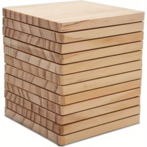 Stack of neatly arranged wooden planks.